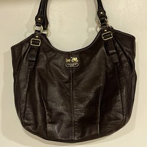 Coach Madison Abigail Shoulder Bag - Brown Genuine Leather, satchel, large, big